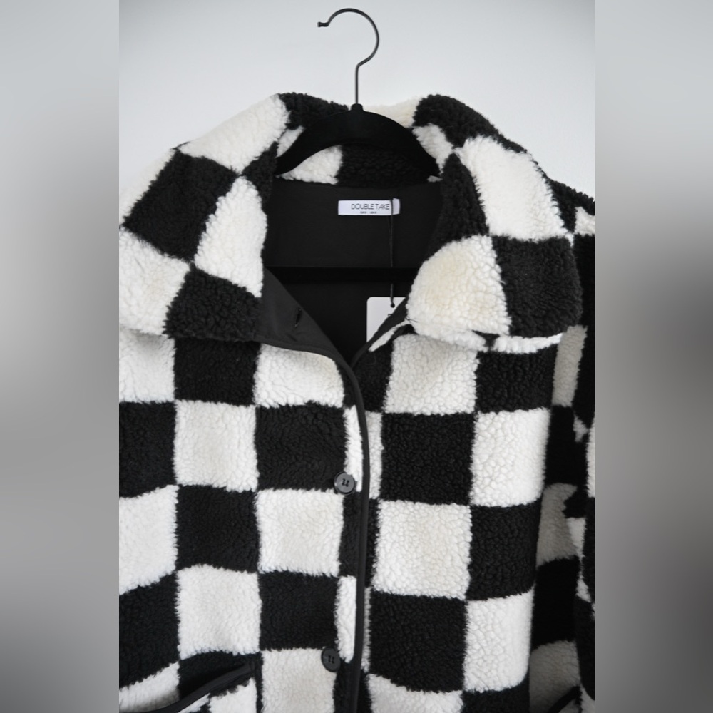 Double Take Faux Sherpa Coat - Picture 6 of 8